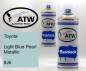 Preview: Toyota, Light Blue Pearl Metallic, 8J6: 400ml Sprühdose + 400ml Klarlack - Set, von ATW Autoteile West.